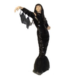 Disfraz de morticia de licra