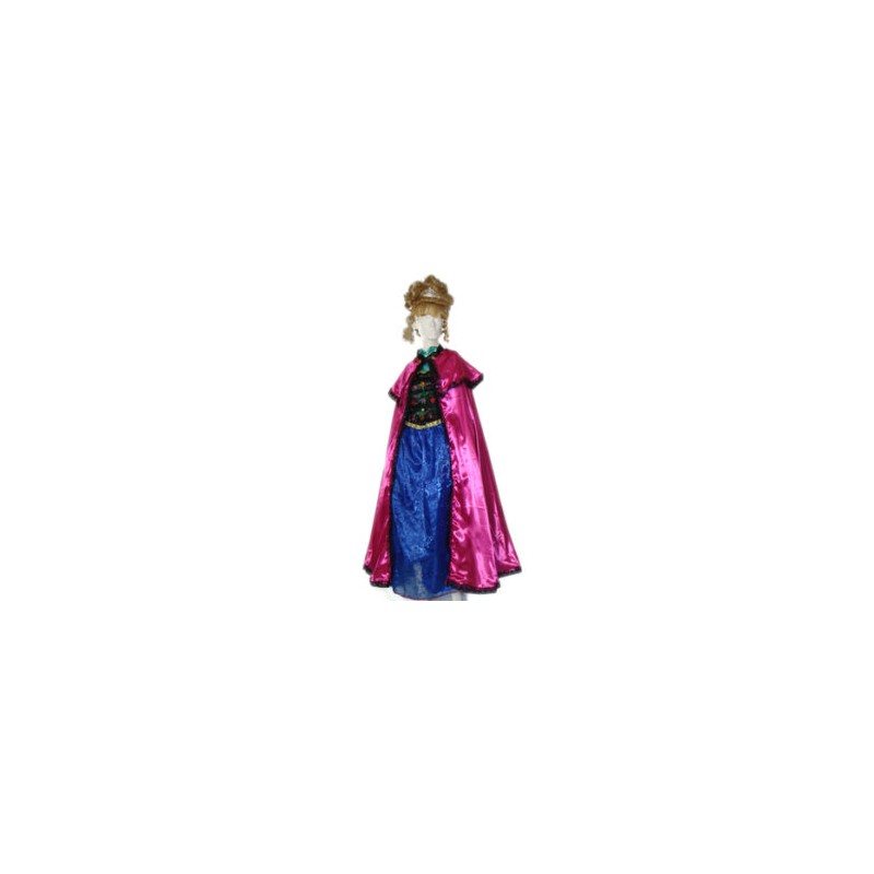 DISFRAZ DE PRINCESA ANA CON CAPA