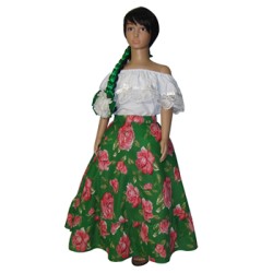 Falda de danza de flores grandes