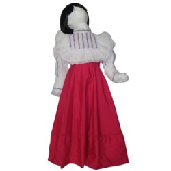 Falda de danza lisa, medio vuelo.