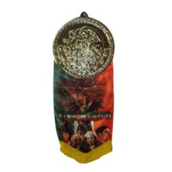 Gallardete impreso con escudo dorado