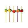 Popotes de Plástico con Frutas