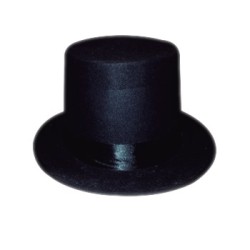 Sombrero de Chistera Negra de cartón