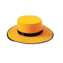 Sombrero de la Máscara amarillo de cartón