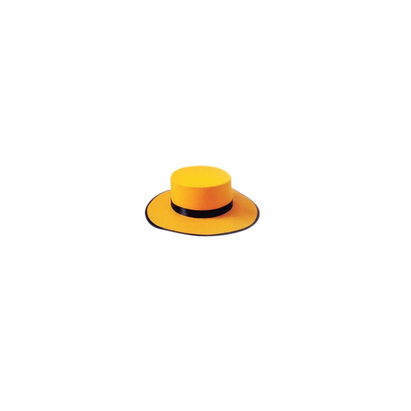 Sombrero de la Máscara amarillo de cartón