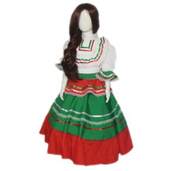 Vestido Jalisco tricolor