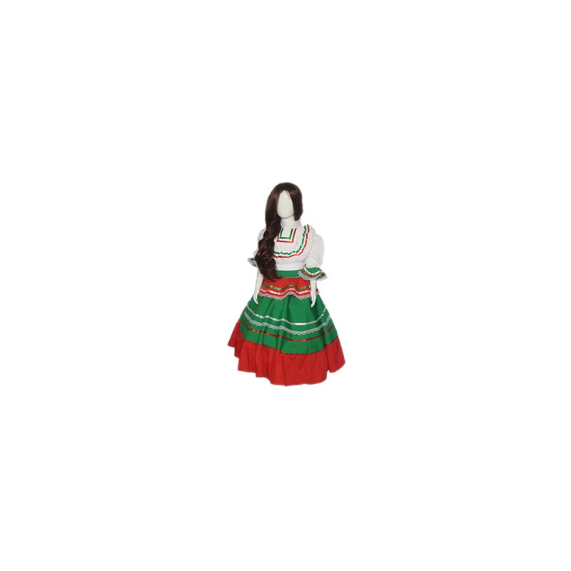 Vestido Jalisco tricolor